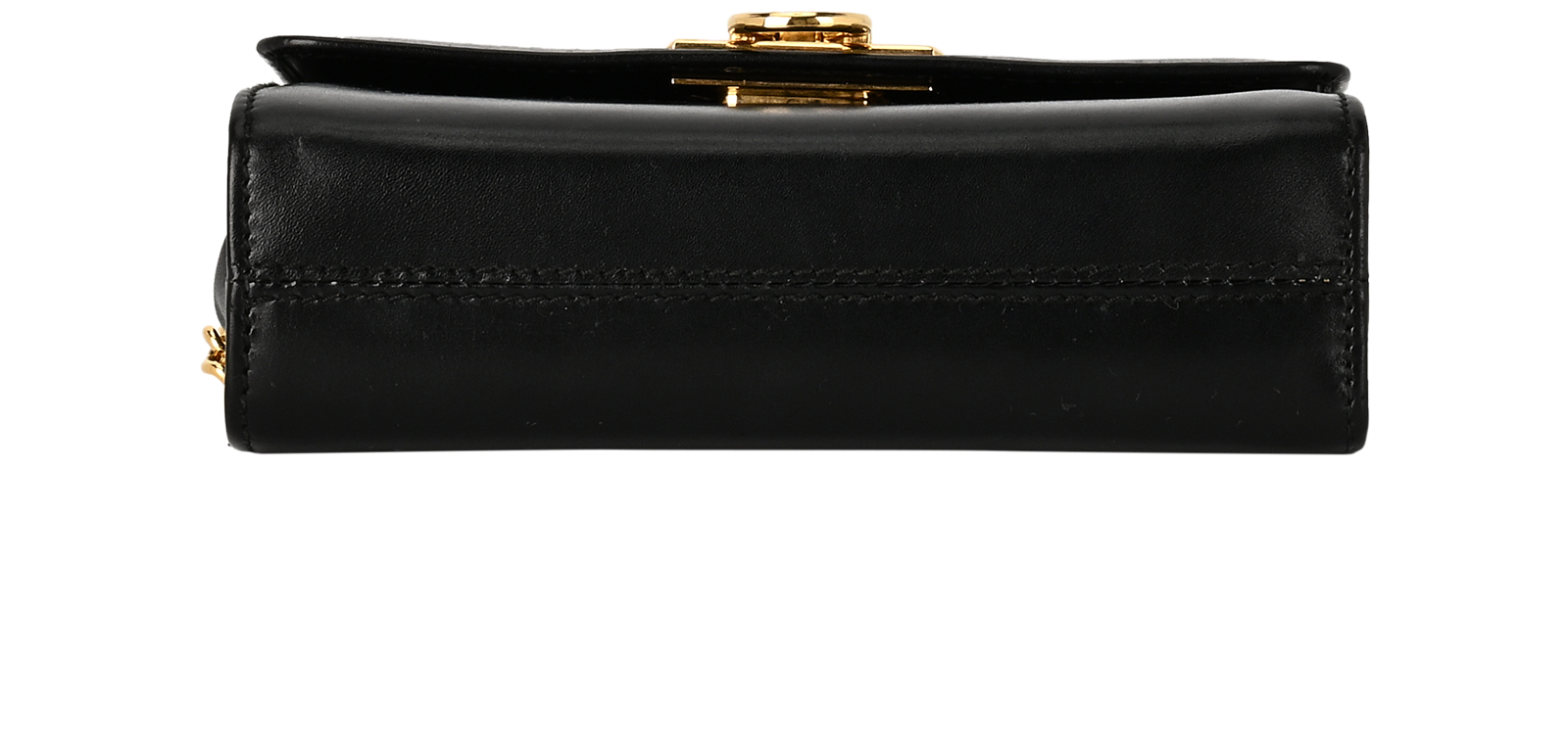 Small Wallet On Chain, &pound;180, Handbags, Black, Leather, Top view